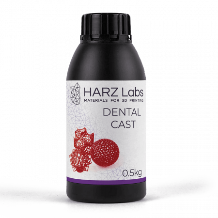 Фотополимер HARZ Labs Dental Cast Cherry (вишневый), 500 г