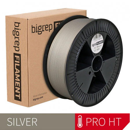 Pro HT Пластик BigRep, 2.85 мм, Серебро, 2.5 кг.