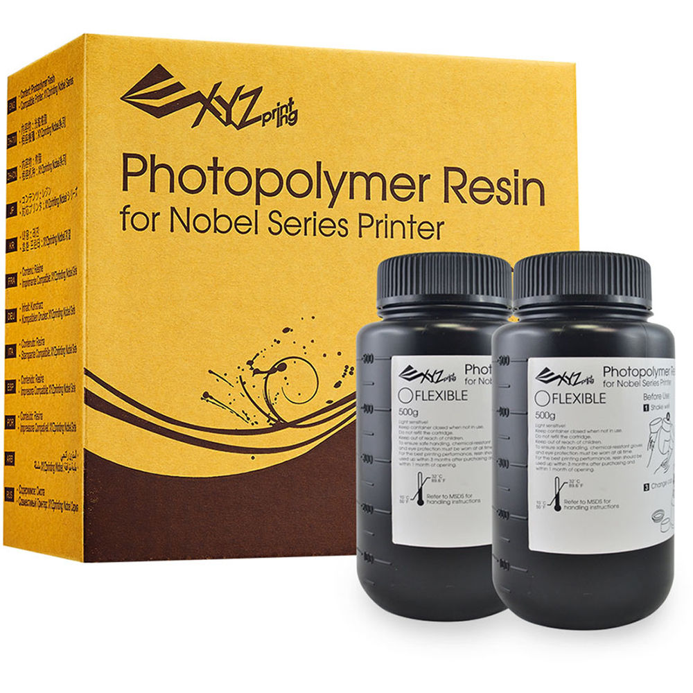 Резиноподобная фотополимерная смола flexible Resin. Nobel Series Printer. XYZPRINTING Nobel 1.0. Flex смола для 3д принтера.
