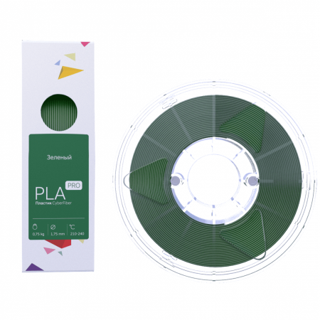 PLA PRO пластик CyberFiber, 1.75 мм, зеленый, 750 г
