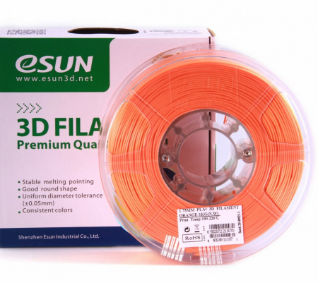PLA+ пластик ESUN, 1.75 мм, оранжевый, 1 кг