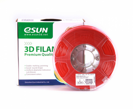 ABS+ пластик ESUN, 1.75 мм, красный, 1 кг