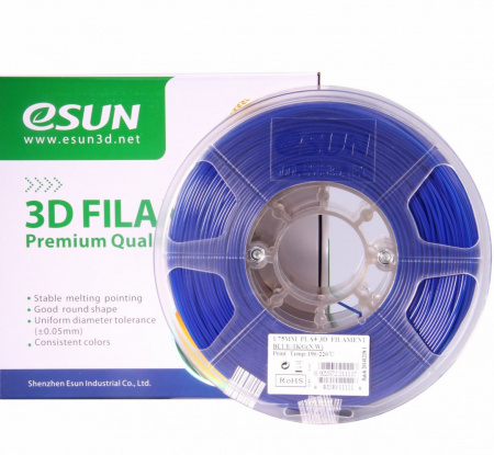 PLA+ пластик ESUN, 1.75 мм, синий, 1 кг