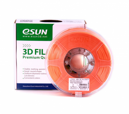 ABS+ пластик ESUN, 1.75 мм, оранжевый, 1 кг