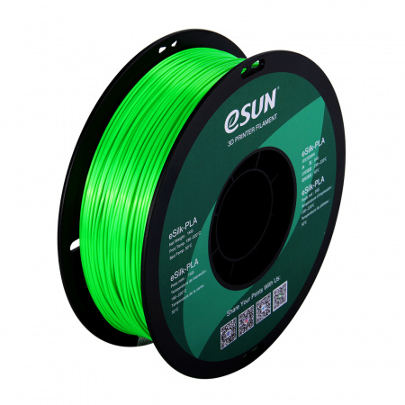eSilk-PLA пластик ESUN, 1.75 мм, зеленый, 1 кг