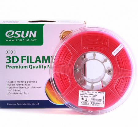 PLA+ пластик ESUN, 1.75 мм, красная фуксия, 1 кг