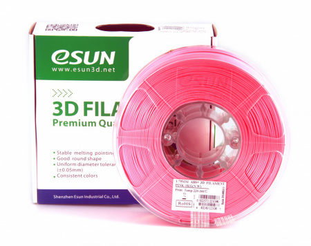 ABS+ пластик ESUN, 1.75 мм, розовый, 1 кг