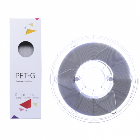 PETG пластик CyberFiber, 1.75 мм, натуральный, 750 г