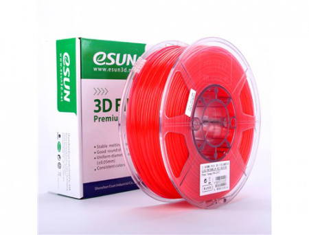 PLA пластик ESUN, 1.75 мм, прозрачный арбуз , 1 кг
