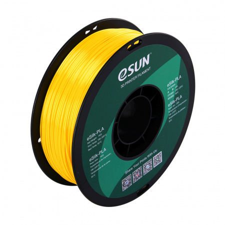 eSilk-PLA пластик ESUN, 1.75 мм, желтый, 1 кг