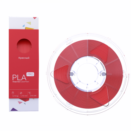 PLA PRO пластик CyberFiber, 1.75 мм, красный, 750 г
