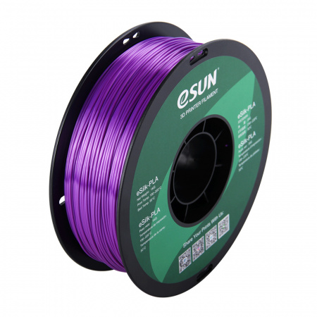 eSilk-PLA пластик ESUN, 1.75 мм, фиолетовый, 1 кг