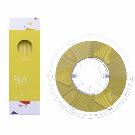 PLA пластик CyberFiber, 1.75 мм, желтый, 750 гр.